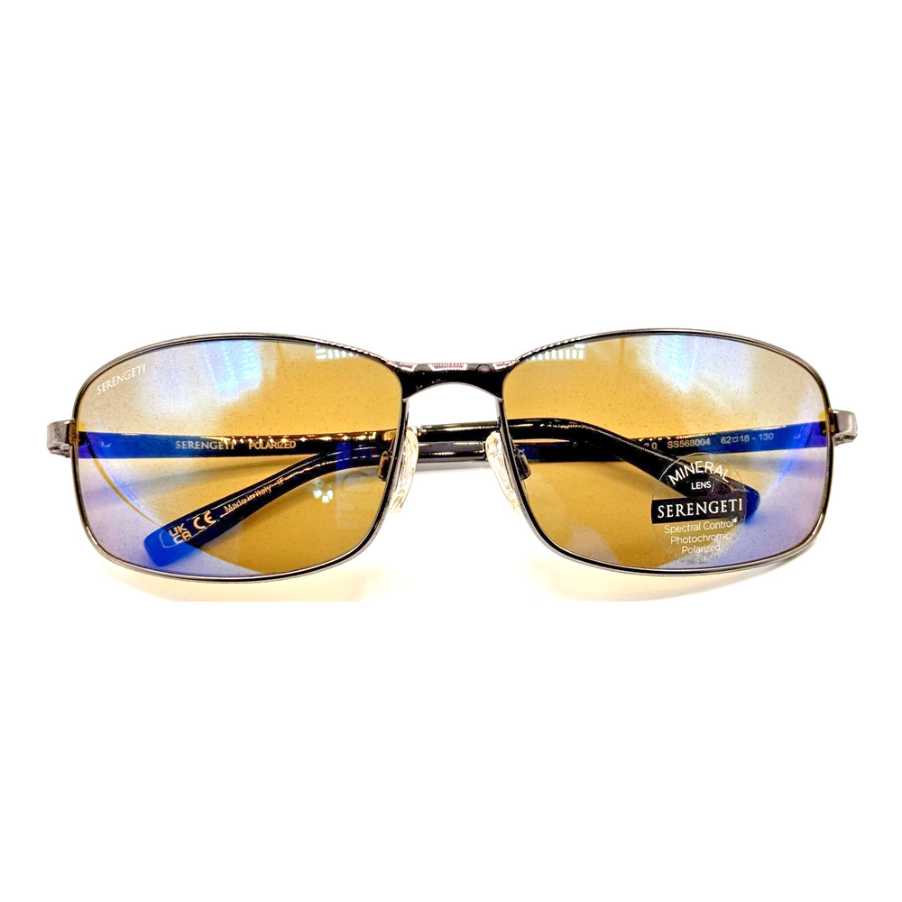 Serengeti Sunglasses Varese 2.0 Dark Gunmetal Frame Green Polarized Lens 62mm